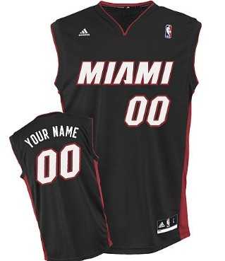 Men & Youth Customized Miami Heat Black Jersey